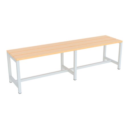 Pavoy Umkleidesitzbank 1500 mm, einseitig, Buchenleisten, RAL 7035