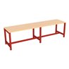 Pavoy Umkleidesitzbank 1500 mm, einseitig, Buchenleisten, RAL 3000