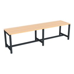 Pavoy Umkleidesitzbank 1500 mm, einseitig, Buchenleisten, RAL 7016