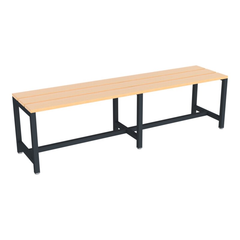 Pavoy Umkleidesitzbank 1500 mm, einseitig, Buchenleisten, RAL 7016