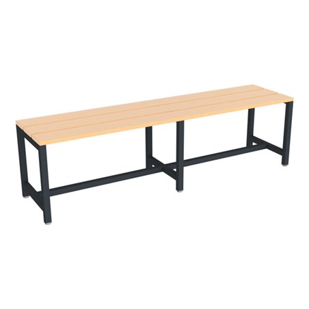 Pavoy Umkleidesitzbank 1500 mm, einseitig, Buchenleisten, RAL 7016