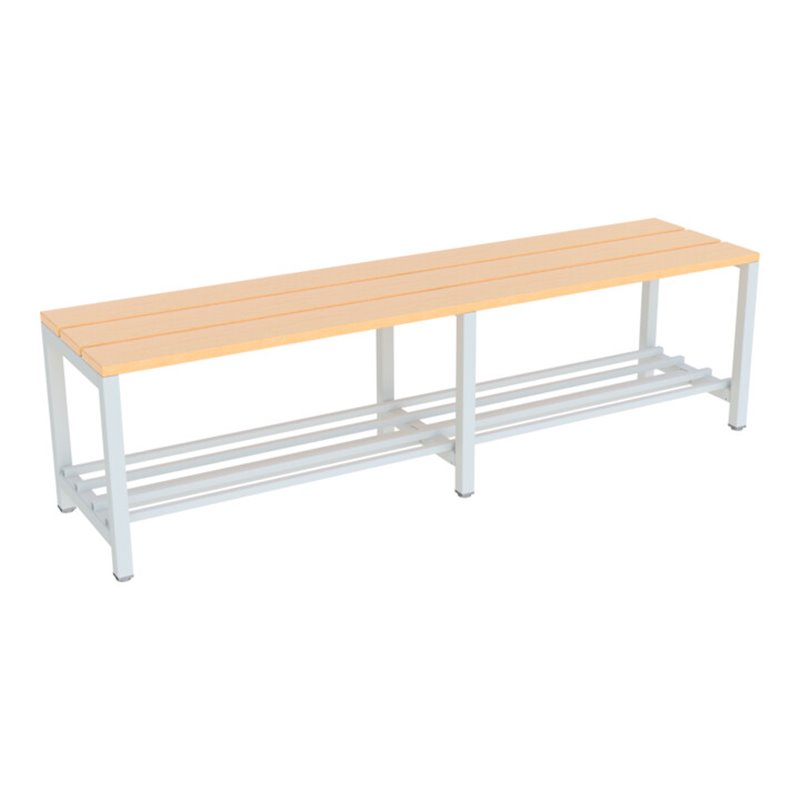 Pavoy Umkleidesitzbank 1500 mm mit Schuhrost, RAL 7035