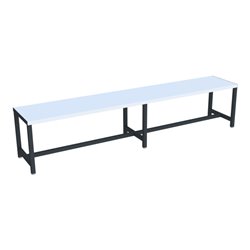 Pavoy Umkleidesitzbank 2000 mm, einseitig, PVC-Leisten, RAL 7016