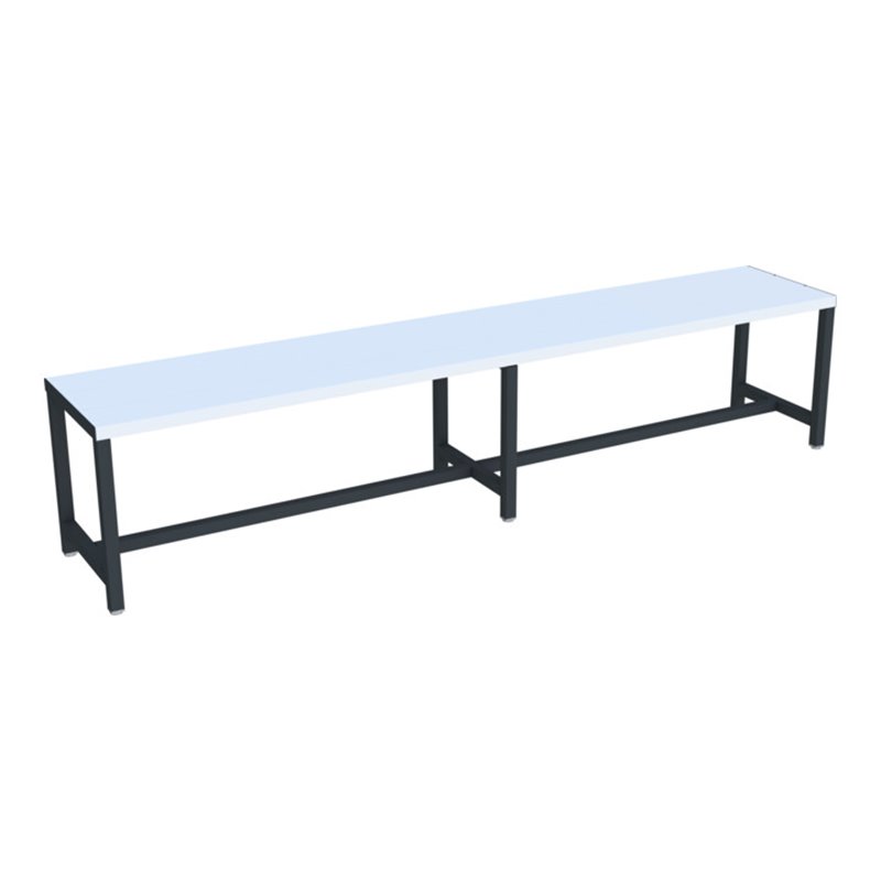 Pavoy Umkleidesitzbank 2000 mm, einseitig, PVC-Leisten, RAL 7016