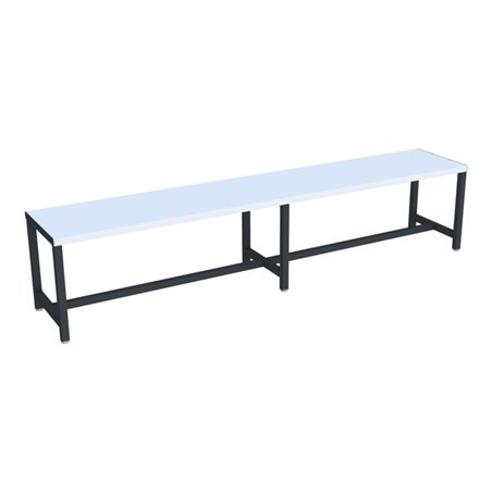 Pavoy Umkleidesitzbank 2000 mm, einseitig, PVC-Leisten, RAL 7016