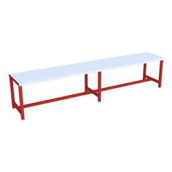 Pavoy Umkleidesitzbank 2000 mm, einseitig, PVC-Leisten, RAL 3000
