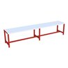 Pavoy Umkleidesitzbank 2000 mm, einseitig, PVC-Leisten, RAL 3000