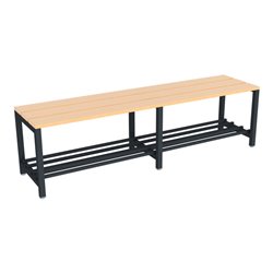 Pavoy Umkleidesitzbank 1500 mm mit Schuhrost, RAL 7016