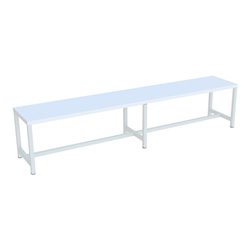 Pavoy Umkleidesitzbank 2000 mm, einseitig, PVC-Leisten, RAL 7035