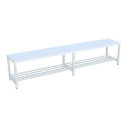 Pavoy Umkleidesitzbank 2000 mm mit Schuhrost, RAL 7035