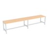 Pavoy Umkleidesitzbank 2000 mm, einseitig, Buchenleisten, RAL 7035