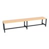 Pavoy Umkleidesitzbank 2000 mm, einseitig, Buchenleisten, RAL 7016