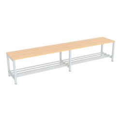 Pavoy Umkleidesitzbank 2000 mm mit Schuhrost, RAL 7035