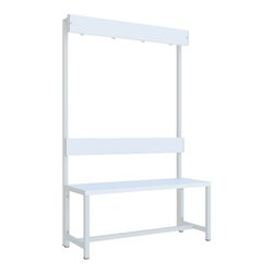 Pavoy Garderobensitzbank 1000 mm, einseitig, PVC-Leisten, RAL 7035
