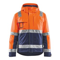 Blakläder Warnschutz Winterjacke, orange / marineblau, Unisex-Größe: 2XL