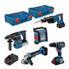 Bosch 5-tlg. Set 18V: GSB + GWS + GBH + GSA + GLI + 3x ProCORE18V + GAL