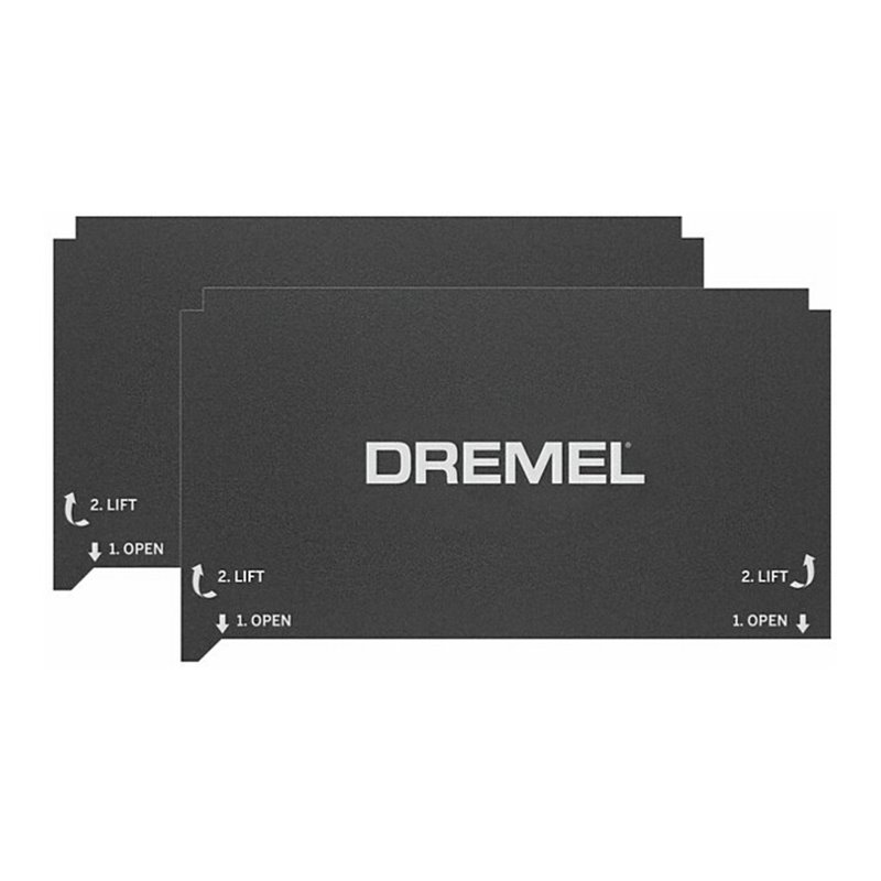 Flexible Druckmatten von DREMEL® für DigiLab 3D-Drucker 3D40 FLEX, 2 St, schwarz