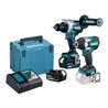 Makita Akku-Kombo-Kit 18V 'Zimmerei-Set' (DDF486 + DTW700) / 5,0 Ah, 2 Akkus + Ladegerät im MAKPAC