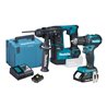 Makita Akku-Kombo-Kit 18V 'Schreiner-Set' (DDF483 + DHR171) / 2,0 Ah, 2 Akkus + Ladegerät im MAKPAC