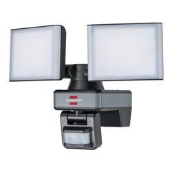 brennenstuhl®Connect WiFi LED Duo Strahler mit Bewegungsmelder WFD 3050 P / LED Wandstrahler 30W für außen IP54 steuerbar per ko