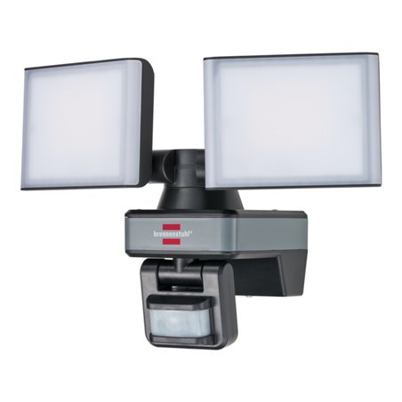 brennenstuhl®Connect WiFi LED Duo Strahler mit Bewegungsmelder WFD 3050 P / LED Wandstrahler 30W für außen IP54 steuerbar per ko