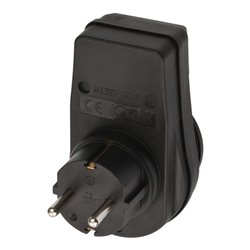 Steckdosenadapter EDS 10 IP44 mit Ein/Aus Schalter für den Außenbereich im Polybag