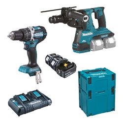 Makita Akku-Bohrerset 18V DLX2280PTJ