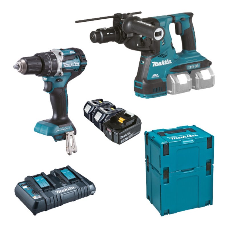 Makita Akku-Bohrerset 18V DLX2280PTJ