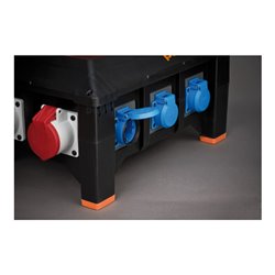 professionalLINE Gummi-Baustromverteiler BSV 5-63A FI Typ B 2m H07RN-F 5G16,0 CEE32A+2x16A, 6x230V