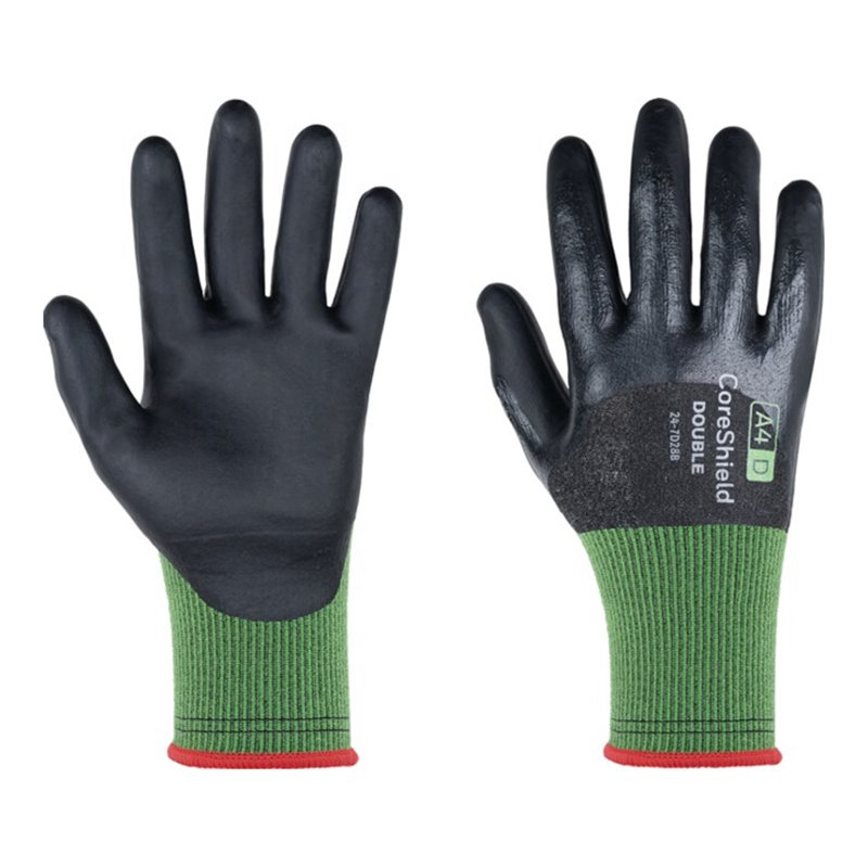 Schnittschutzhandschuhe Coreshield Double 24-7D28B Gr.9/L schwarz/grün PSA II