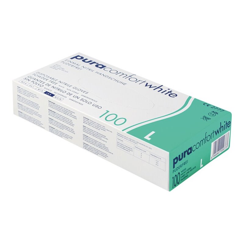 Einw.-Handsch.Pura Comfort White Gr.S weiß Nitril PSA III 100 St./Box