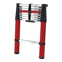 Teleskopleiter Alu.9 Sprossen max.Gesamtbelastung 150kg im Krt.