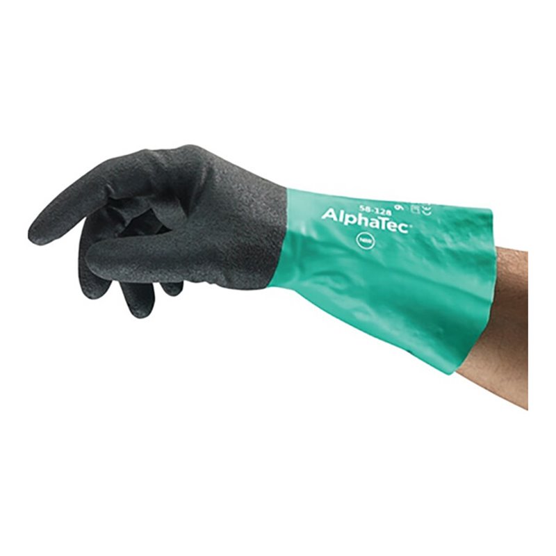 Chemiehandschuhe Alphatec 58-128 Gr.7 grau EN 374,EN 388 PSA III ANSELL