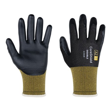 Schnittschutzhandschuhe CoreShield Double 22-2D18B Gr.8/M schwarz/gelb PSA II