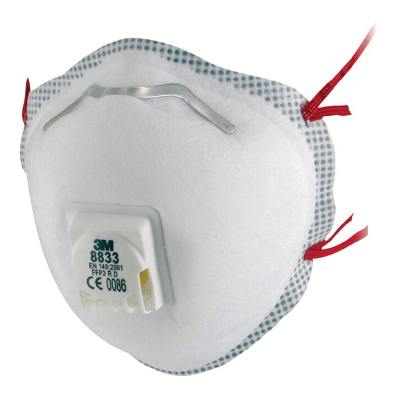 Atemschutzmaske 8833 SA FFP3/V NRD m.Ausatemventil 80St./KT 3M