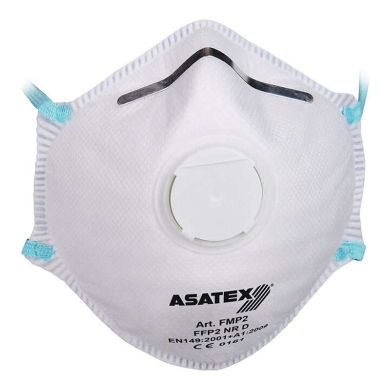 Atemschutzmaske FFP 2/V NR D m.Ausatemventil 15ST/Box ASATEX
