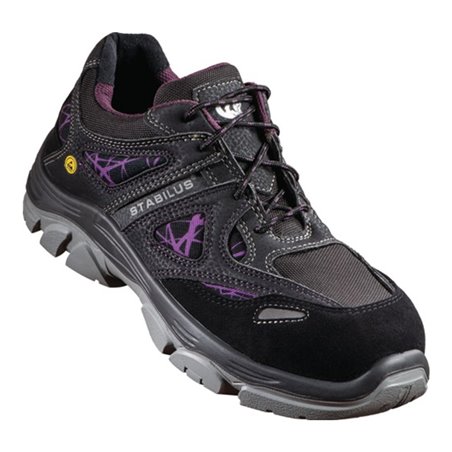Damensicherheitsschuh DANA LOW Gr.40 schwarz/lila S1 SRA ESD EN20345 Textil