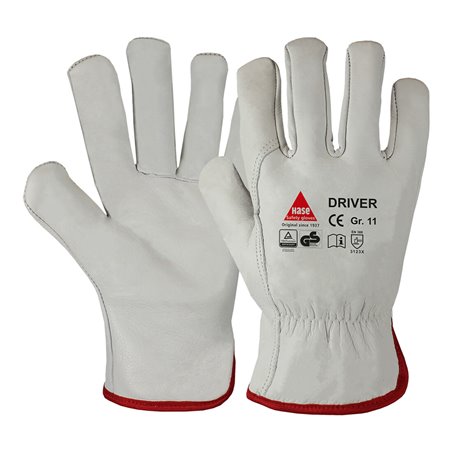 Hase Arbeitshandschuhe Driver Natur Rindnappaleder