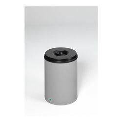 VAR Papierkorb feuersicher Löschkopf, silber