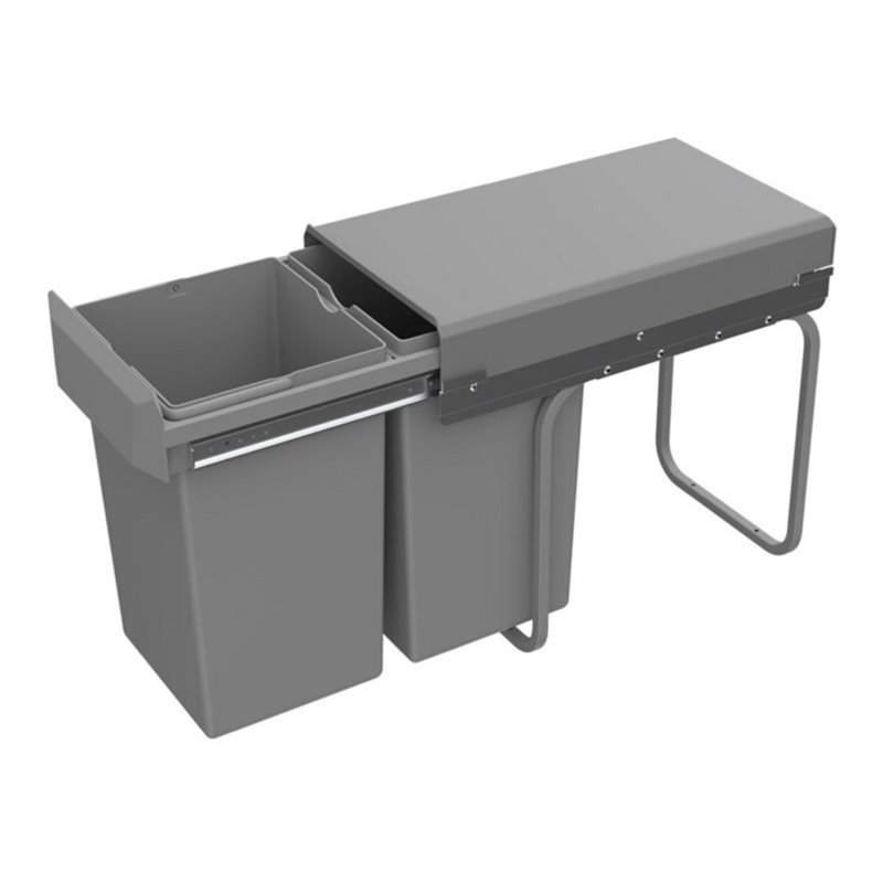 Abfallsammler Bin.it Duo II 300 B260xT450xH450mm grau Eimer Ku.HETTICH