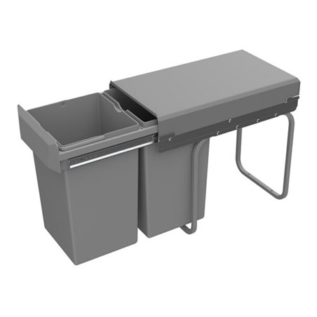 Abfallsammler Bin.it Duo II 300 B260xT450xH450mm grau Eimer Ku.HETTICH