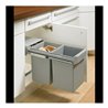 Abfallsammler Bin.it Duo II 300 B260xT450xH450mm grau Eimer Ku.HETTICH