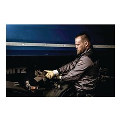 Handschuhe 03405 Gr.7 weiß/gelb PES m.Nitril EN 388 PSA II 12 NITRAS