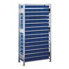 Steckregal H2000xB1000xT400mm Grundregal 16 Stahlböden 75xL 400mm blau
