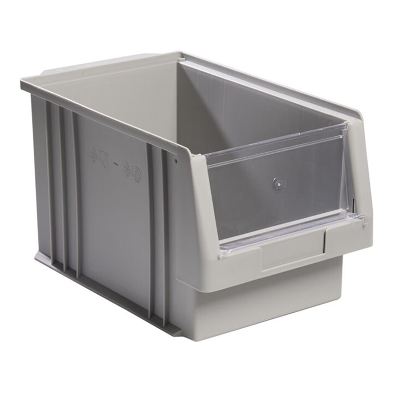 Sichtlagerkasten PLK L330xB213xH200mm PP grau LA-KA-PE