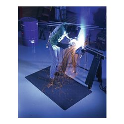 Arbeitsplatzbodenbelag L1520xB920xS15mm schwarz Nitrilkautschuk