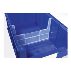 Trennw.f.Regalkasten B.230mm H.132mm Prolypropylen transparent,offen 1 BT25 ST.