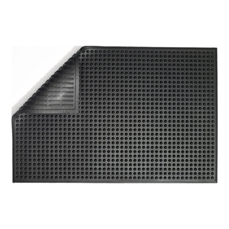 Arbeitsplatzbodenbelag L920xB620xS15mm schwarz Nitrilkautschuk