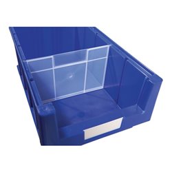 Trennw.f.Regalkasten B.230mm H.132mm Prolypropylen transparent,geschl.1 BT25 ST
