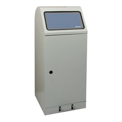 Wertstoffsammler 70l H1000xB400xT380mm lichtgrau Müllsackhalter,Trethebel STUMPF